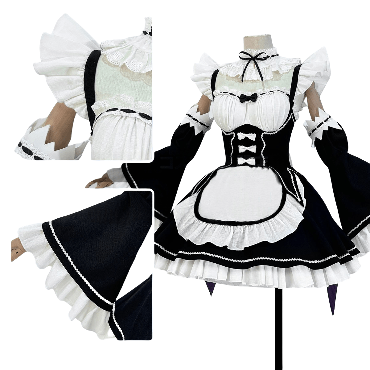 Traje de Cosplay de Rem de Re:Zero - Empezando la Vida en Otro Mundo - Fantasia Cosera