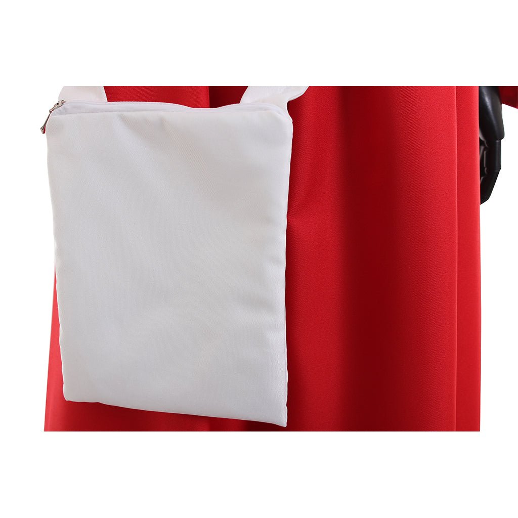 Traje de Cosplay de The Handmaid’s Tale – Capa Roja y Vestido de Offred con Sombrero Blanco y Bolso para Mujeres - Fantasia Cosera