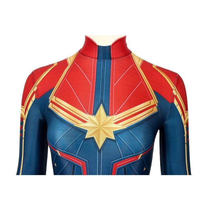 Traje de Cosplay de Captain Marvel Impresión Digital para Fans - Fantasia Cosera