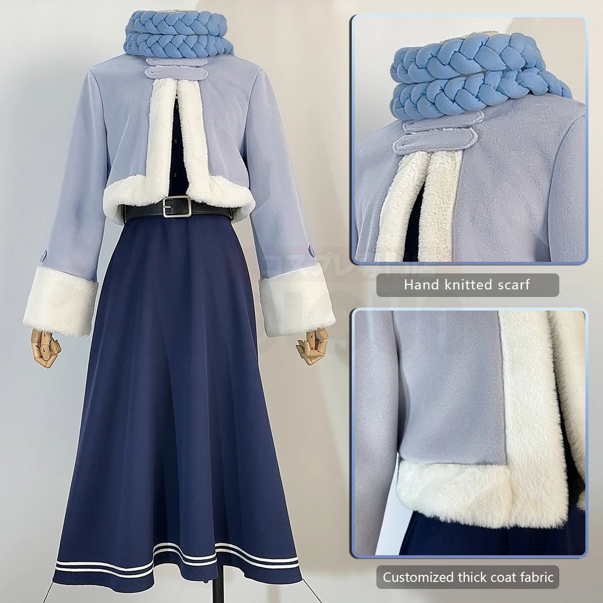 Frieren Más Allá del Final del Viaje Anime Fern Traje de Cosplay Peluca Chaqueta de Invierno Vestido Casual Regalo de Año Nuevo - Fantasia Cosera