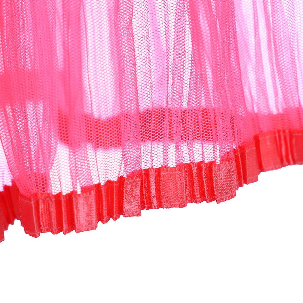 Vestido de Cosplay de Glinda la Bruja Buena Rosa de Encaje y Tul con Tirantes para Mujer - Fantasia Cosera