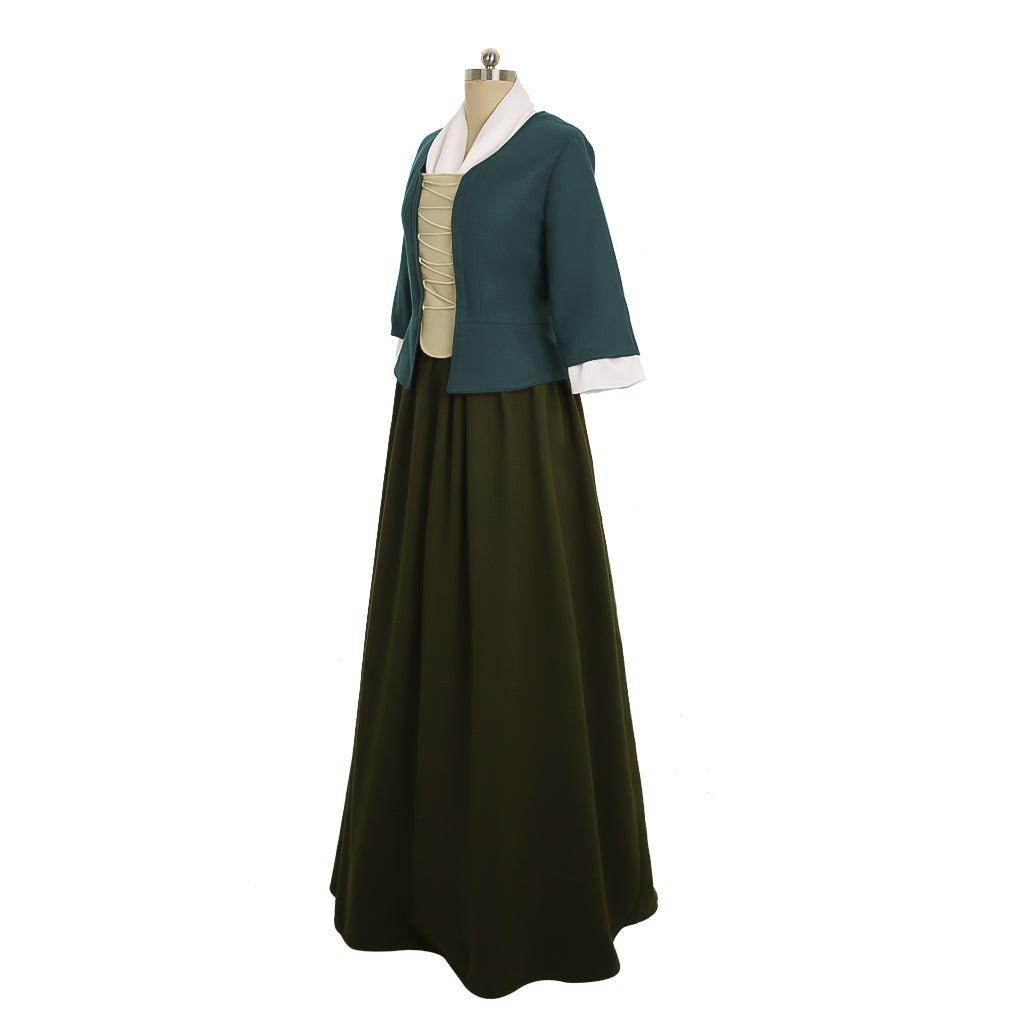 Vestido Cosplay Claire Fraser Outlander | Traje Colonial Highland Belle del Sur para Halloween - Fantasia Cosera