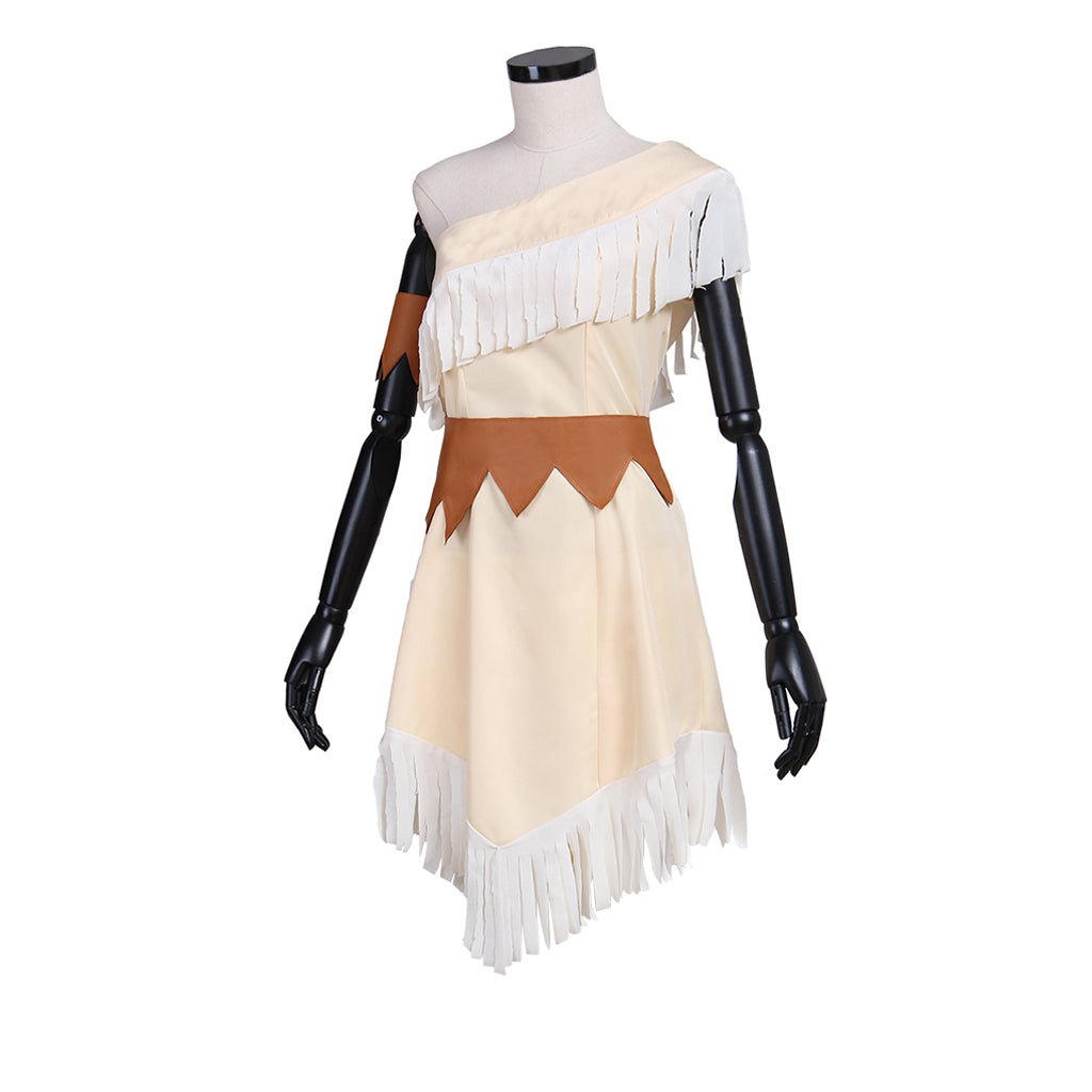 Disfraz de Pocahontas de Disney | Vestido Elegante de Pocahontas para Halloween y Eventos de Cosplay - Fantasia Cosera