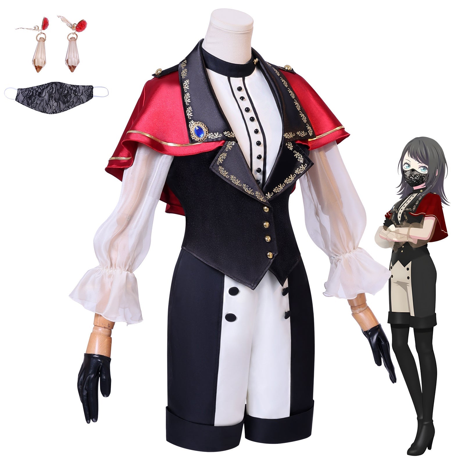 Traje de Cosplay de Hane Hina de BanG Dream! Ave Mujica - Fantasia Cosera