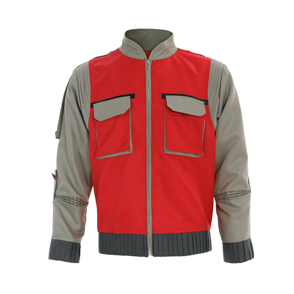 Traje de Cosplay de Regreso al Futuro - Chaqueta en Naranja, Blanco y Rojo - Fantasia Cosera