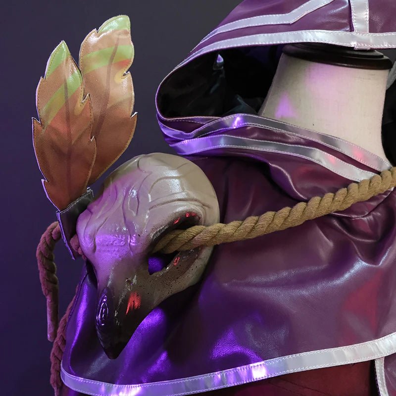 Traje de Cosplay LOL La Rebelde Xayah - Juego LOL Xayah Nuevo Campeón - Disfraz de Halloween para Mujer con Capa - Fantasia Cosera