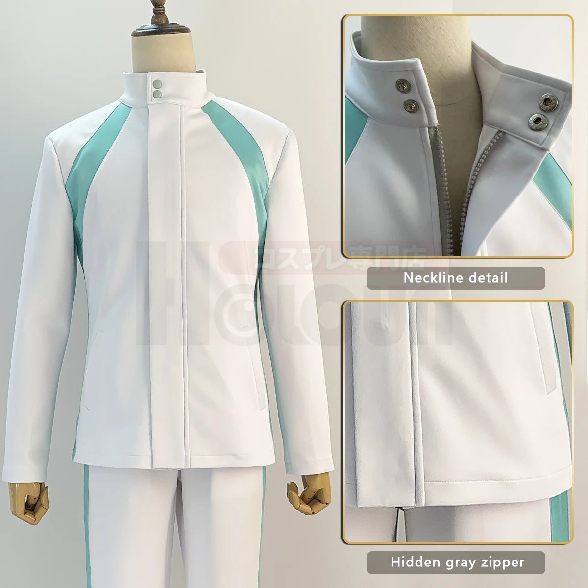 Uniforme de Aobajohsai de Haikyuu!! Cosplay de Oikawa Tooru con Peluca y Chaqueta Deportiva para Uso Diario - Fantasia Cosera