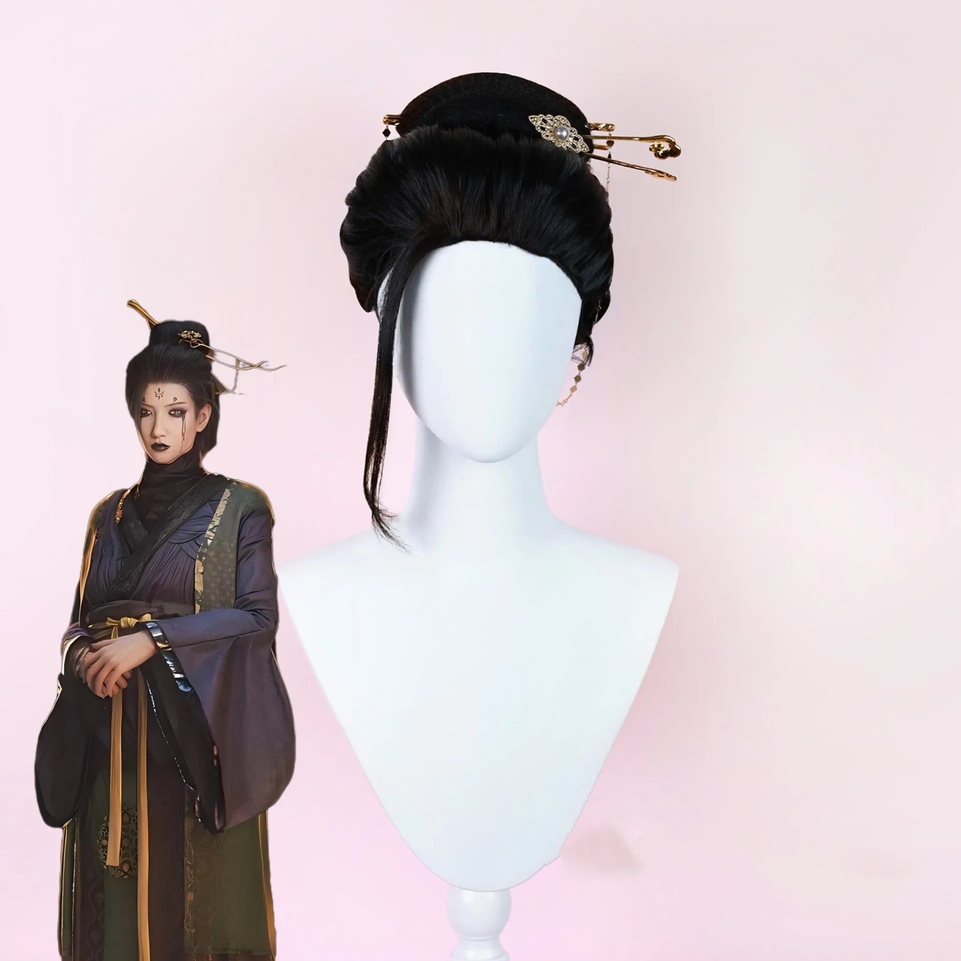 Traje de Cosplay Anime Black Myth Wukong Araña Duende Princesa Abanico de Hierro Cuarta Hermana Pingping Peluca y Conjunto - Fantasia Cosera