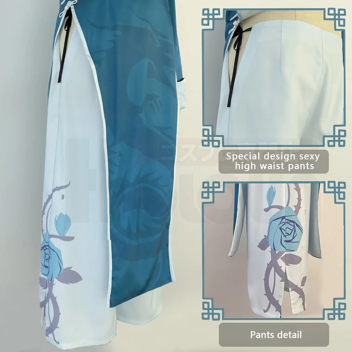 Traje de Cosplay de Kaiser de Blue Lock - Traje Chino Verde Kung Fu con Peluca de Fibras Sintéticas - Fantasia Cosera