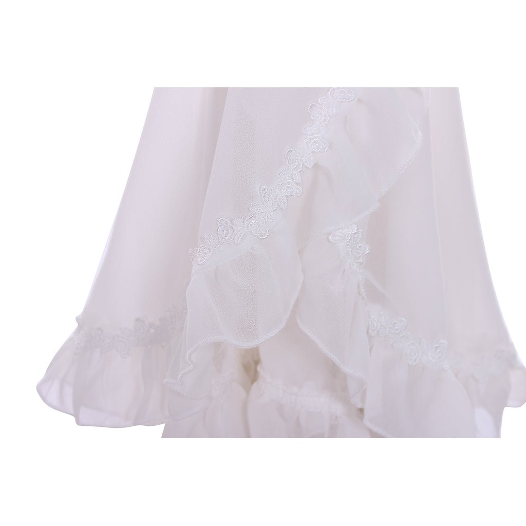 Blusa Lolita Sin Tirantes Mangas Trompeta Chiffon para Mujeres y Niñas - Fantasia Cosera