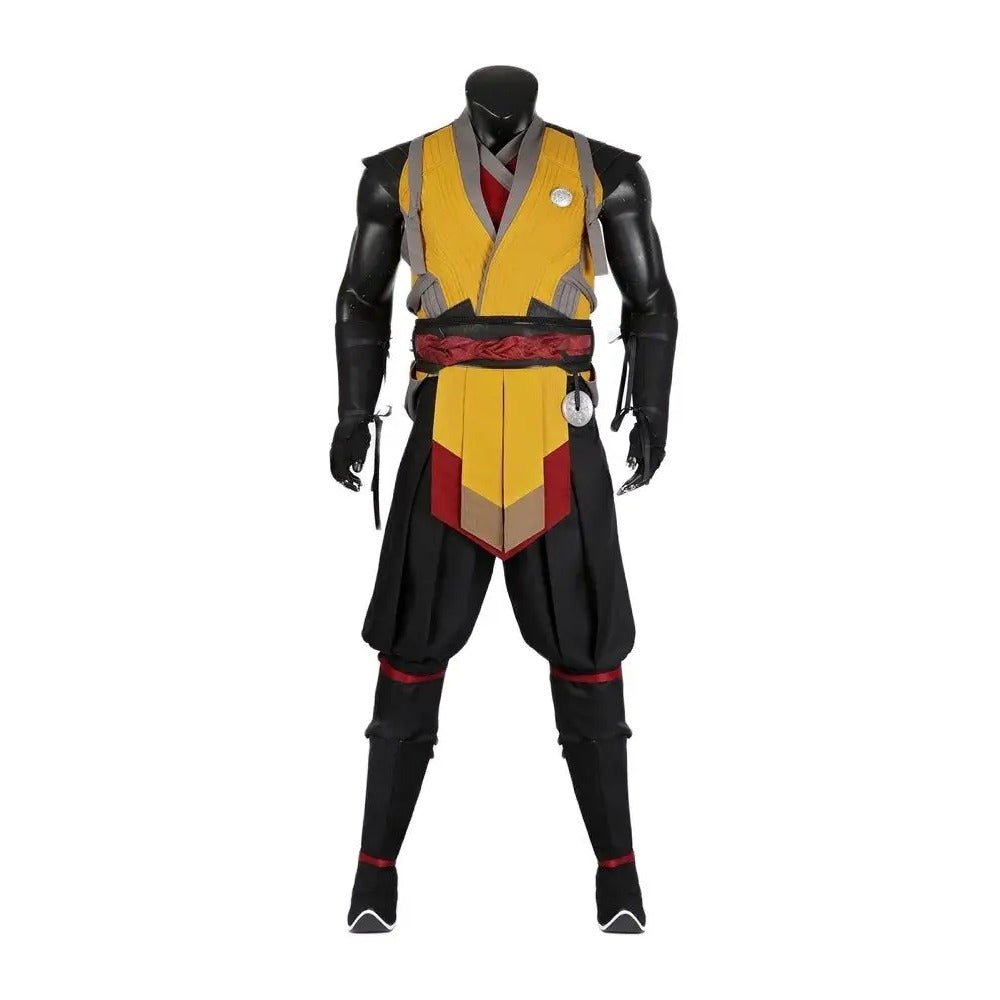 Traje de Cosplay de Scorpion de Mortal Kombat | Disfraz de Fantasía para Hombres Adultos en Halloween y Carnaval - Fantasia Cosera