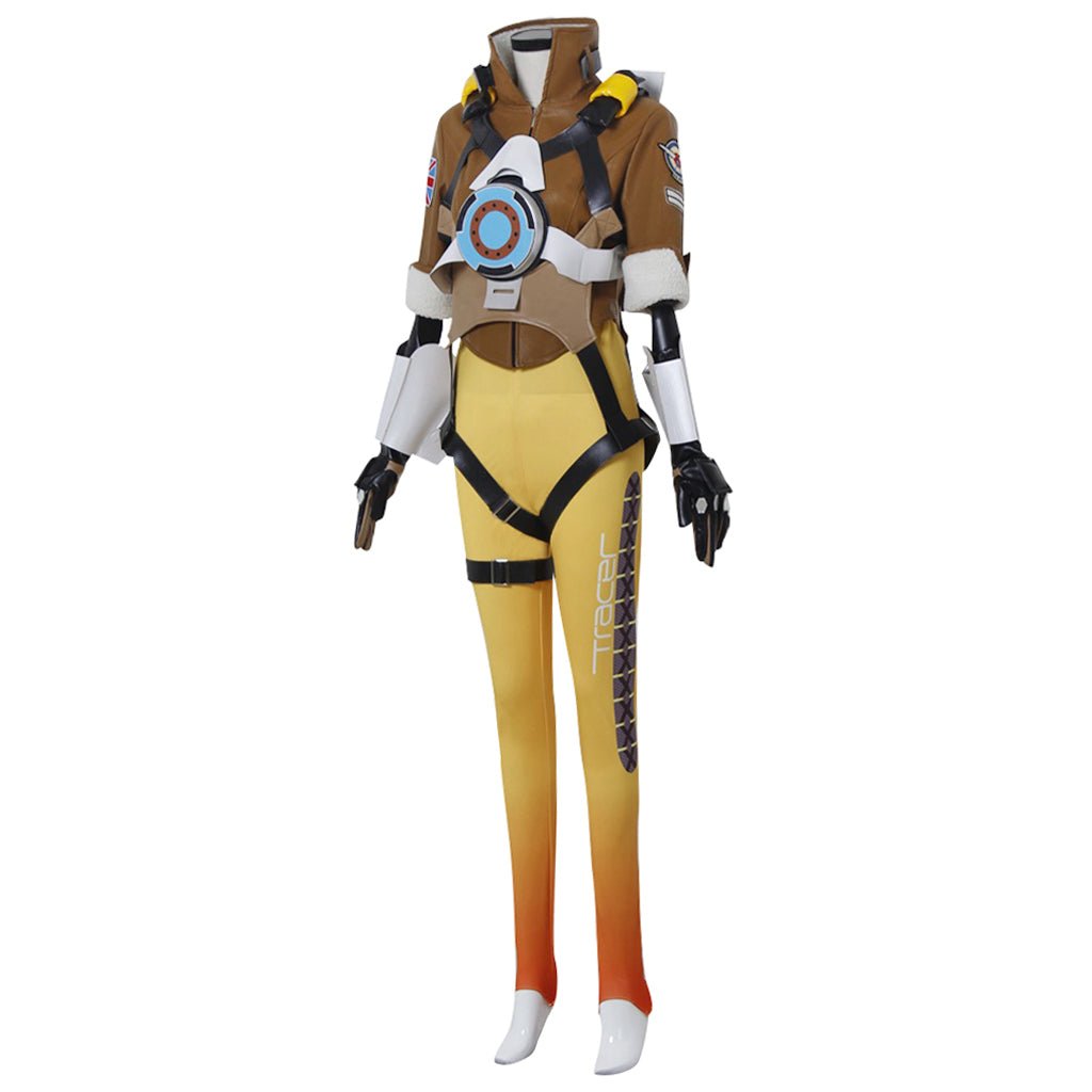 Traje de Cosplay de Tracer | Uniforme de Batalla para Gamers y Fans - Fantasia Cosera