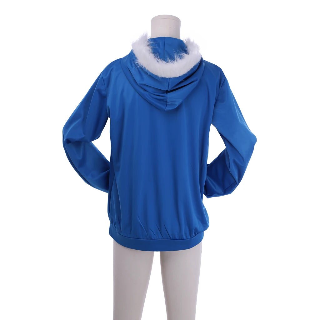 Disfraz de Cosplay Sans de Undertale para Hombres Sudadera con Capucha Azul Fiesta de Halloween Carnaval Comic Con Abrigo Ropa Callejera - Fantasia Cosera