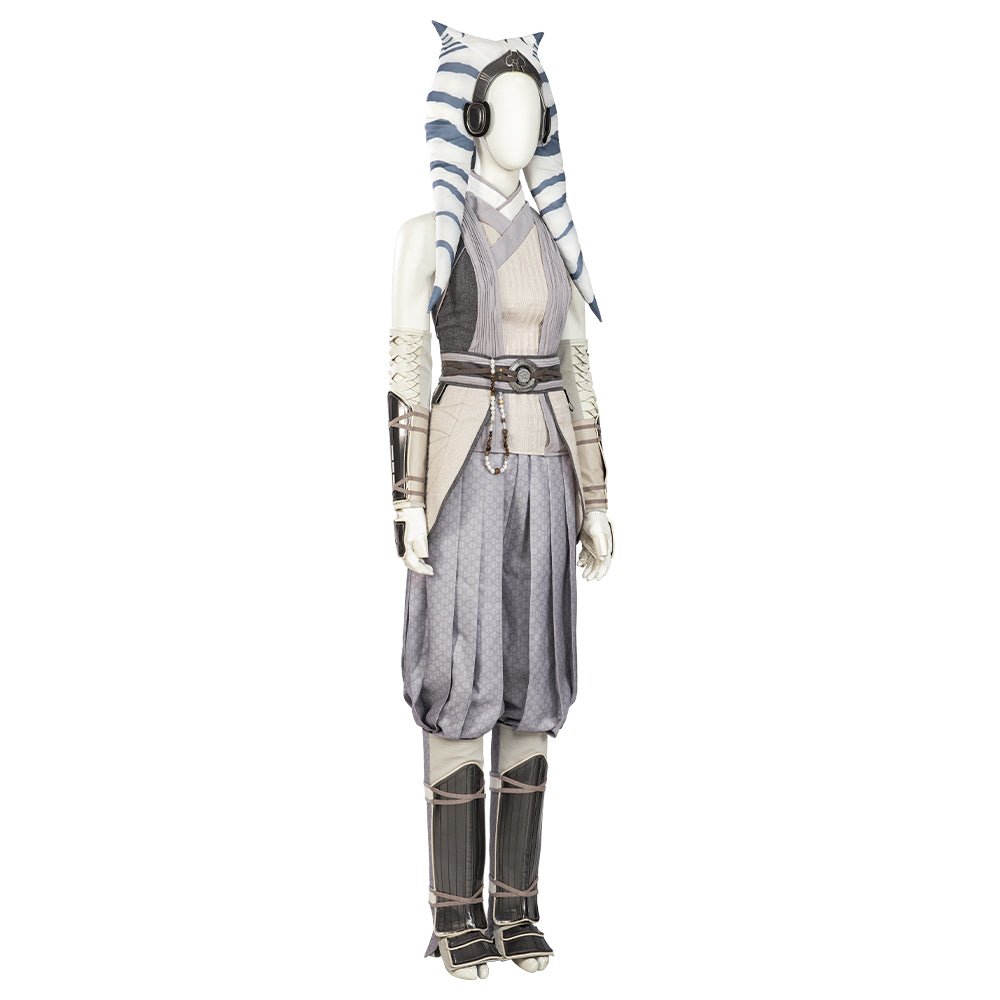 Traje de Cosplay de Ahsoka Tano Blanco de Star Wars: Ahsoka - Fantasia Cosera
