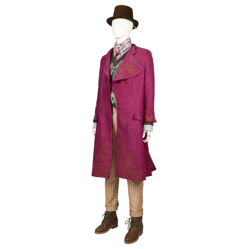 Traje de Cosplay de Willy Wonka - Inspirado en Timothée Chalamet (2023) - Fantasia Cosera