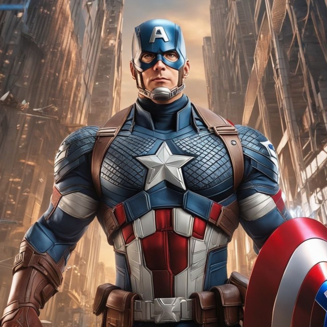 Captain America Cosplay Costume -Traje del Capitán América para Cosplay - Fantasia Cosera