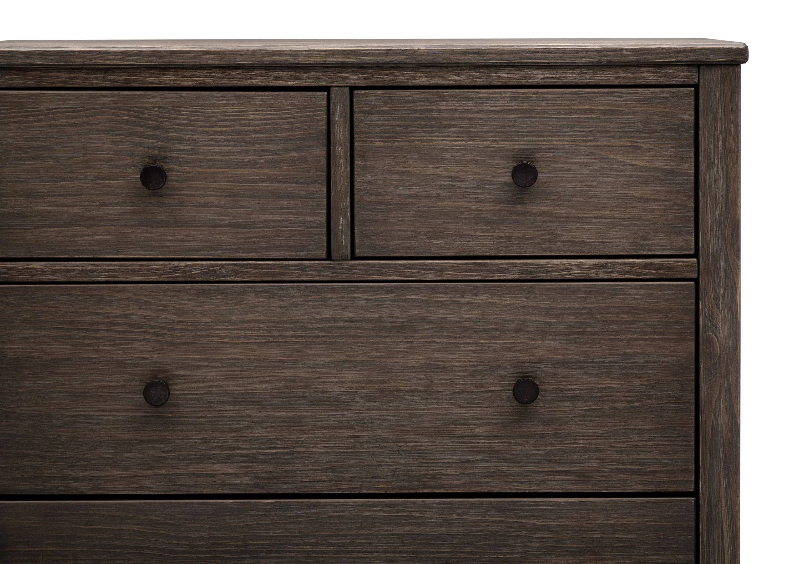 Simmons Kids Monterey 4-Drawer Dresser with Changing Top and Interlocking Drawers, Rustic Grey - MadeInUSA