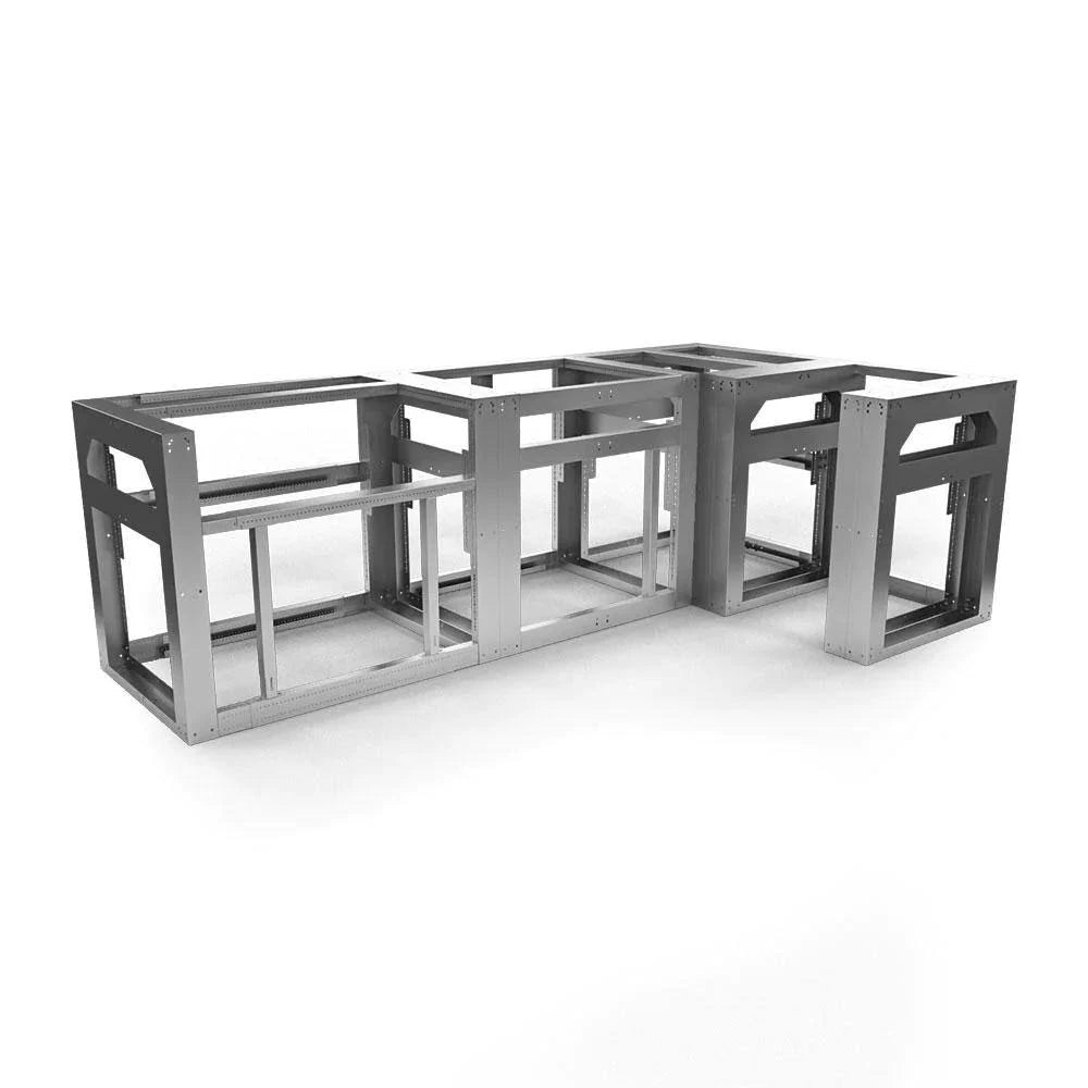 Uniframe Systems The Avon Fully Adjustable and Modular Outdoor Kitchen Grill Island Framing Kit in Galvanized Steel - MadeInUSA