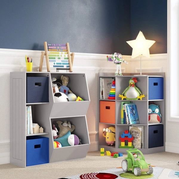 RiverRidge Gray Composite Kids Bookcase 30.13in W x 36.69in H x 13.75in D - MadeInUSA