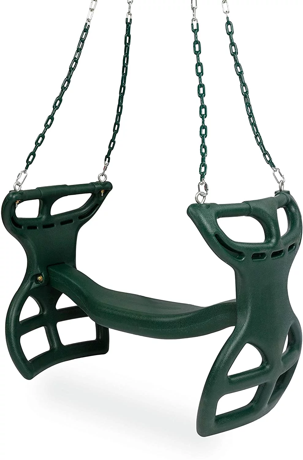 Milliard Glider Swing for Swing Set Back-to-Back Glider for Kids, Attachment Options Included, Green - MadeInUSA