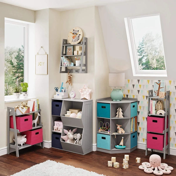 RiverRidge Gray Composite Kids Bookcase 30.13in W x 36.69in H x 13.75in D - MadeInUSA