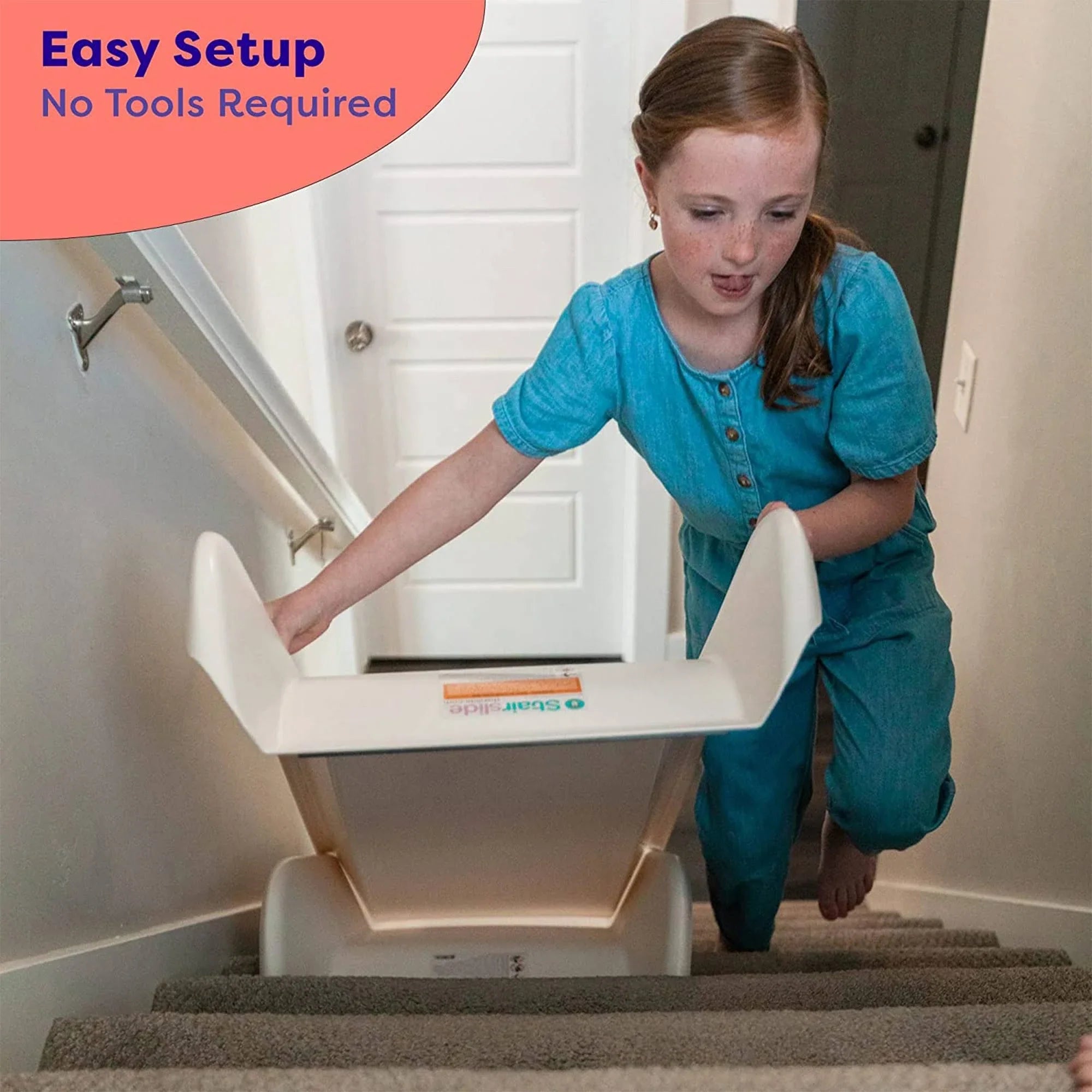 Stairslide Original Stair Mounted Kids Indoor Slide for 9 to 12 Stairs (8 Pack) - MadeInUSA