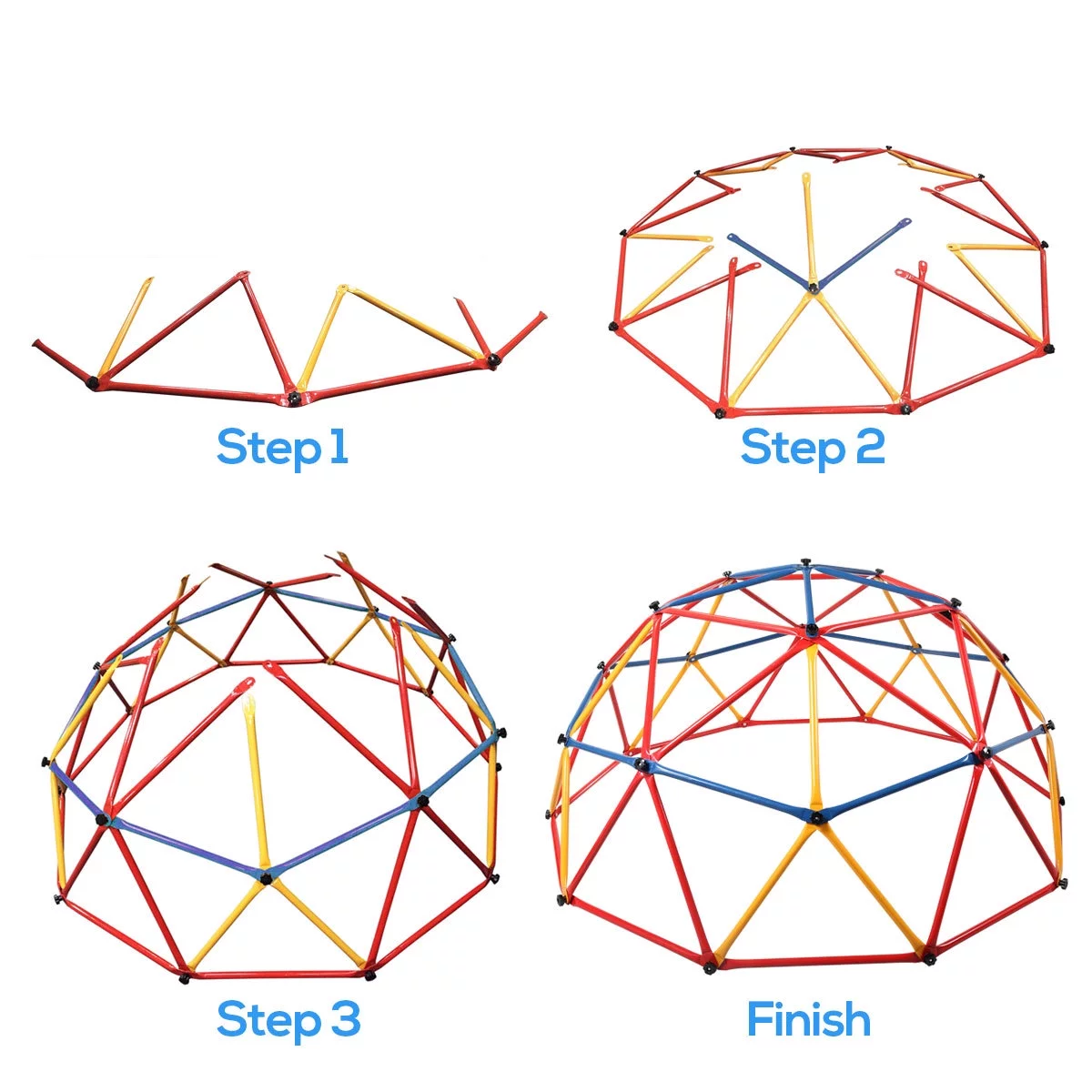 CIPACHO Outdoor Geometric Dome Climber, Playground Climbers Equipment Suitable for 1-6 Kids Climbing Frame - MadeInUSA