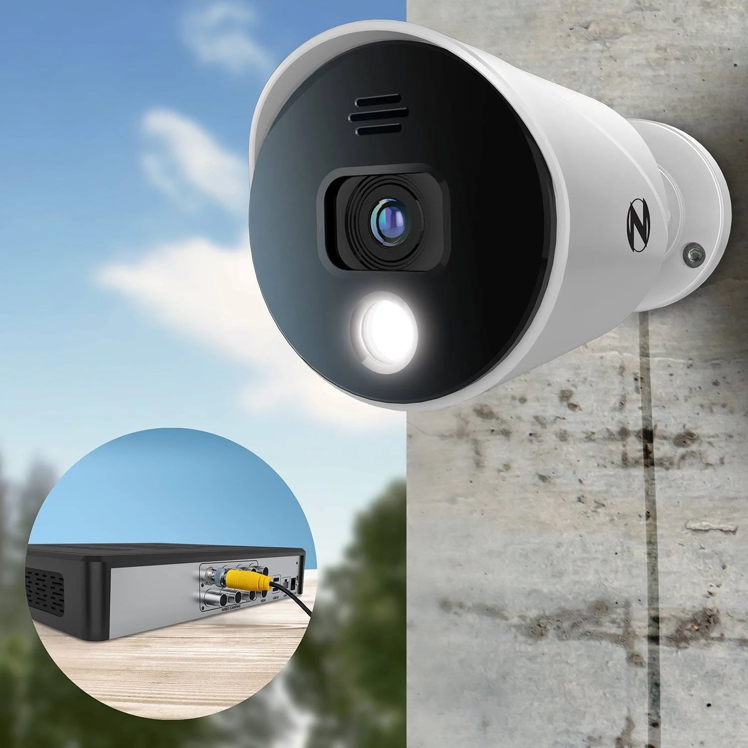 Night Owl SP, LLC 8 Channel Bluetooth Video Home Security Camera System with (4) Wired 4K UHD IndoorOutdoor Spotlight Cameras Audio and 1TB Hard Drive - MadeInUSA