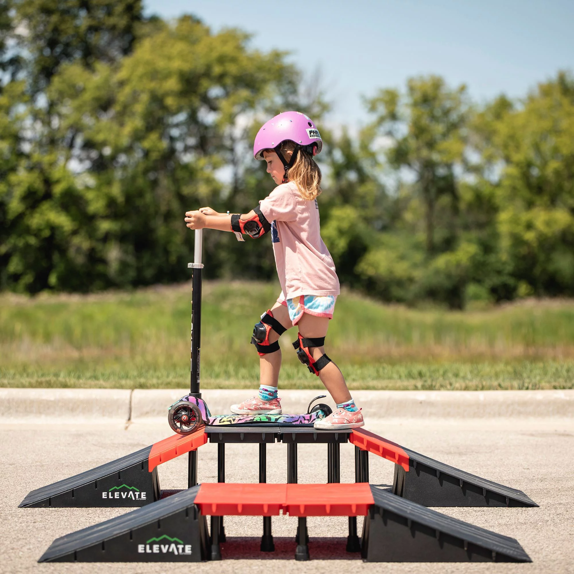 Elevate Outdoor Mini EZ-Link Skateboard Ramp Set with Slopes - MadeInUSA