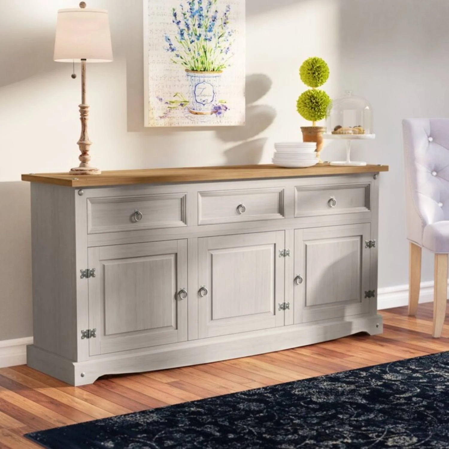 Wood Buffet Sideboard Corona Gray | Furniture Dash COG917 - MadeInUSA
