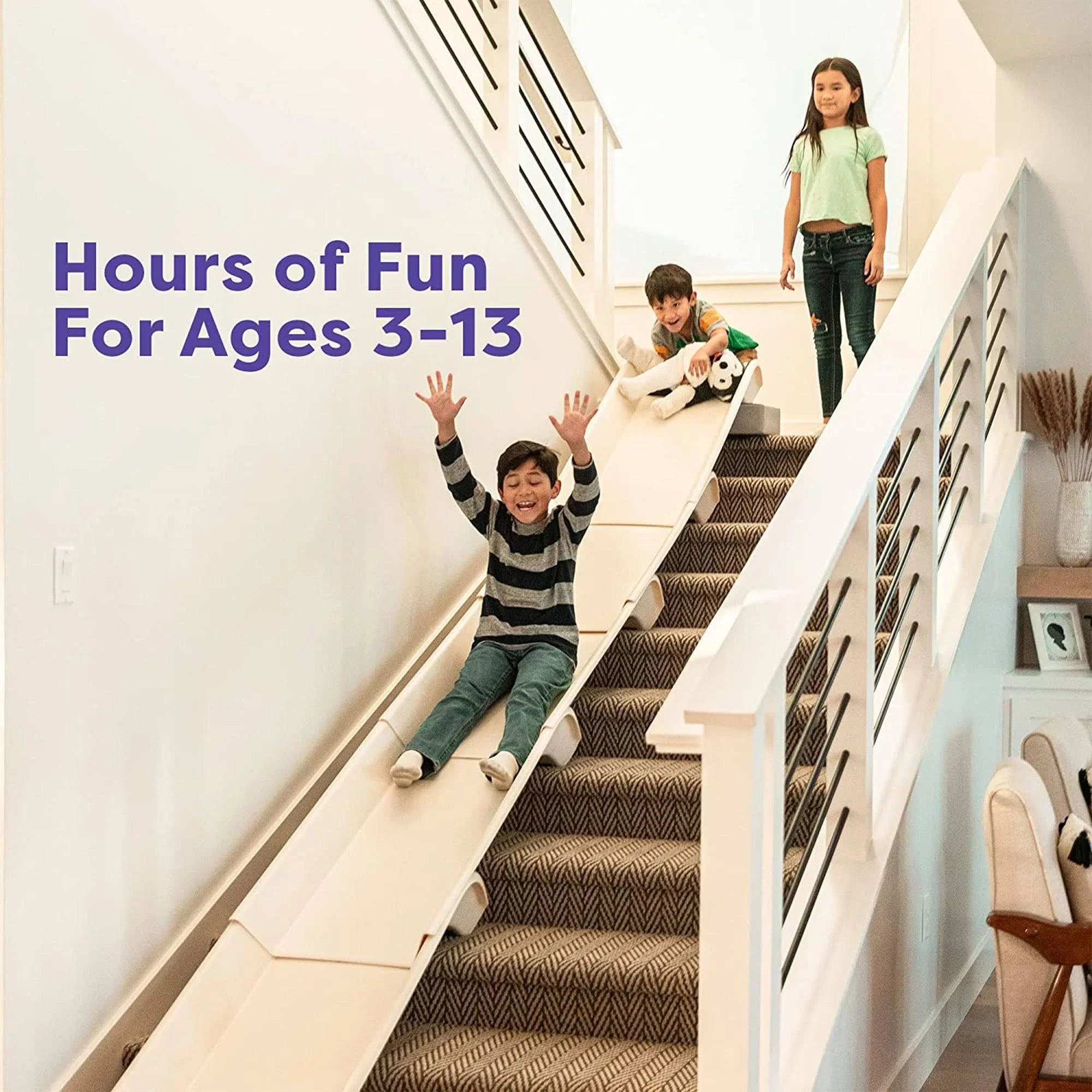 Stairslide Original Stair Mounted Kids Indoor Slide for 9 to 12 Stairs (8 Pack) - MadeInUSA