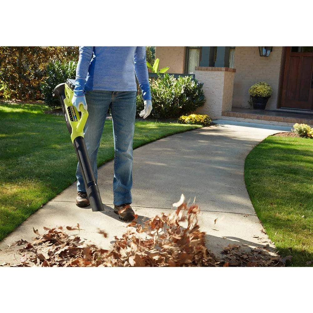 Ryobi One+ 90 MPH 200 CFM 18-Volt Lithium-Ion Cordless Leaf Blower - MadeInUSA