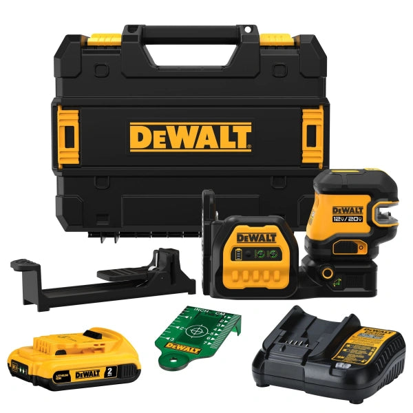 20V MAX LithiumIon Cordless Green Line 5Spot Laser Kit 2.0 Ah - MadeInUSA