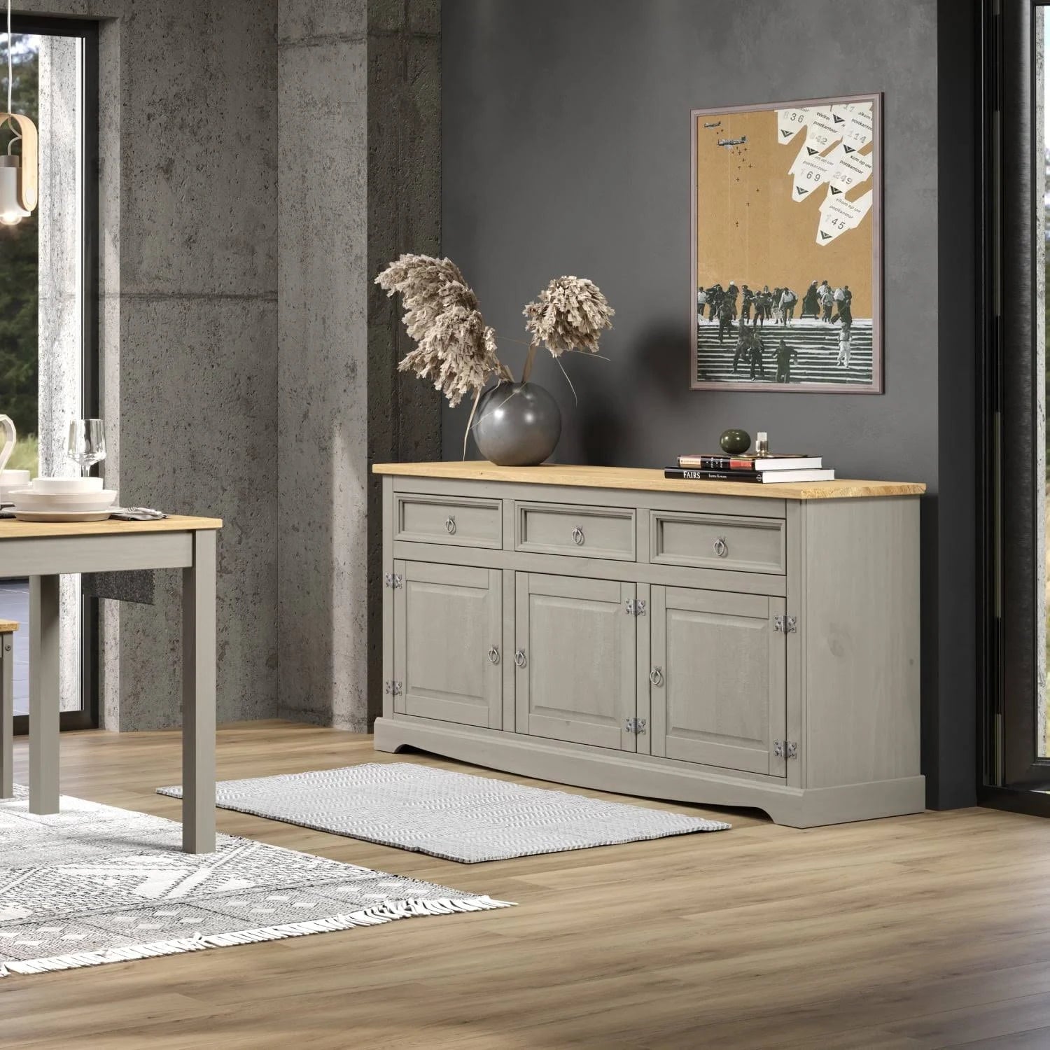 Wood Buffet Sideboard Corona Gray | Furniture Dash COG917 - MadeInUSA