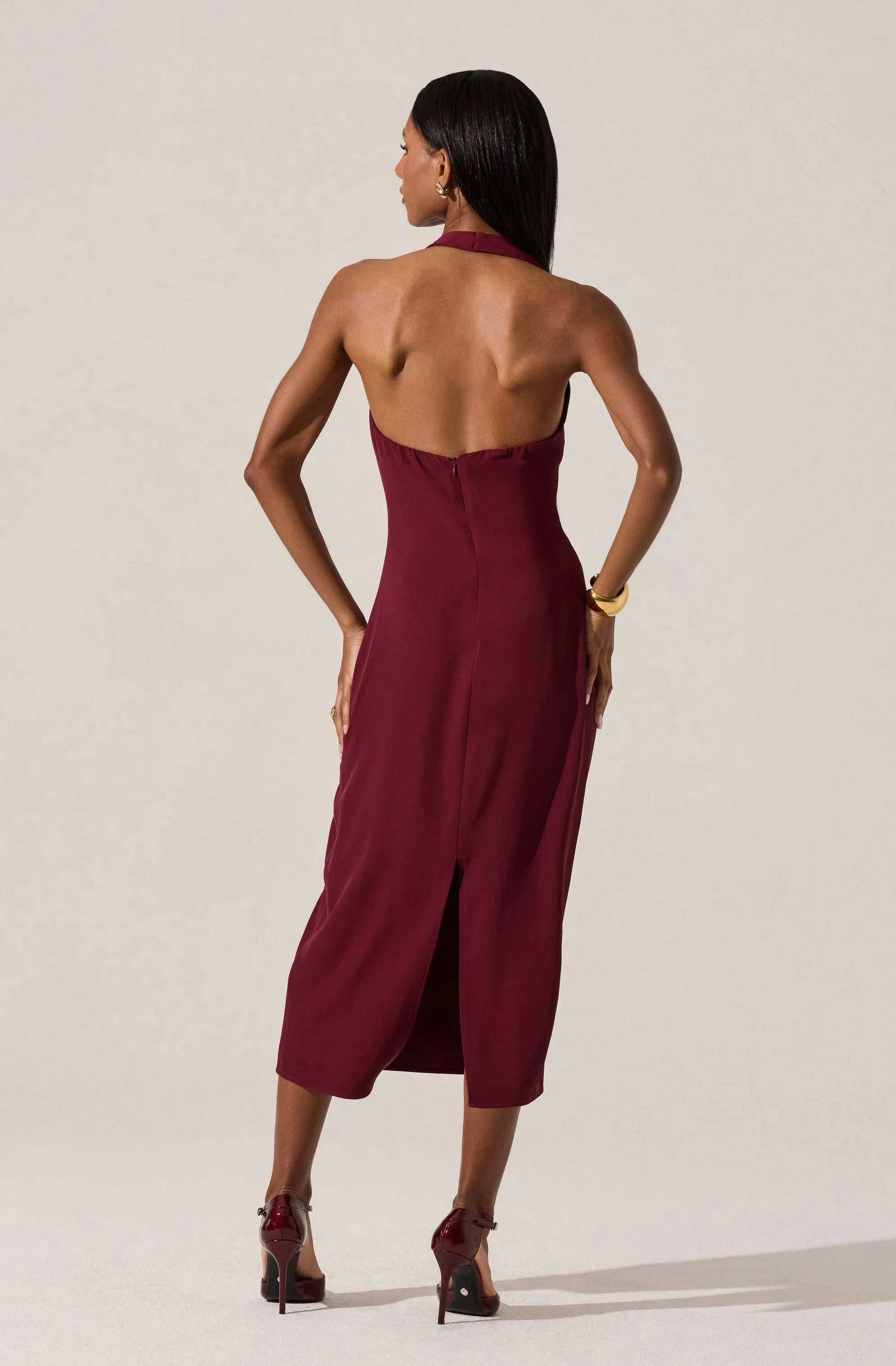 Alanna Halter Cowl Neck Dress