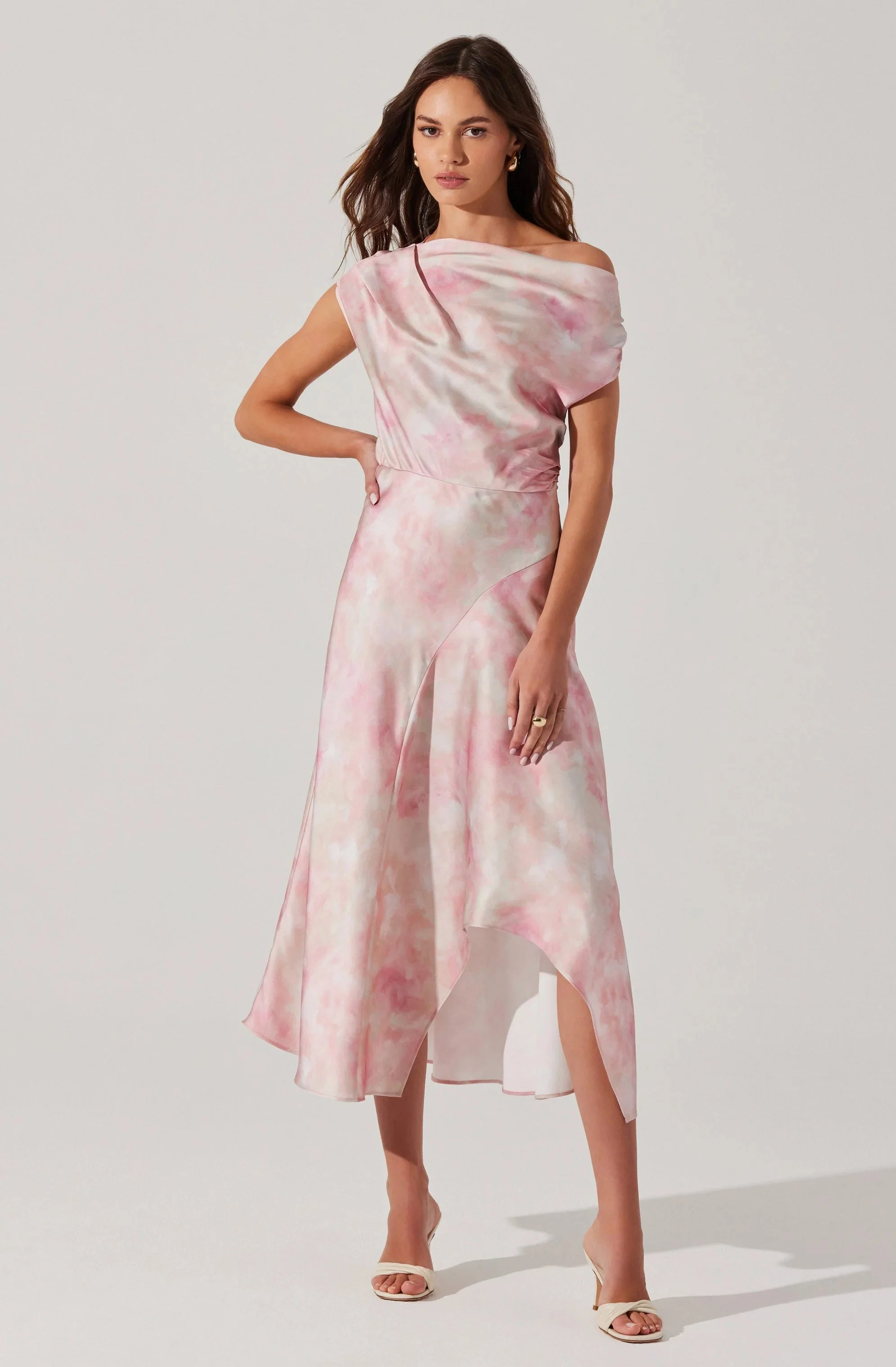 Mairyn Tie Dye Satin Dress