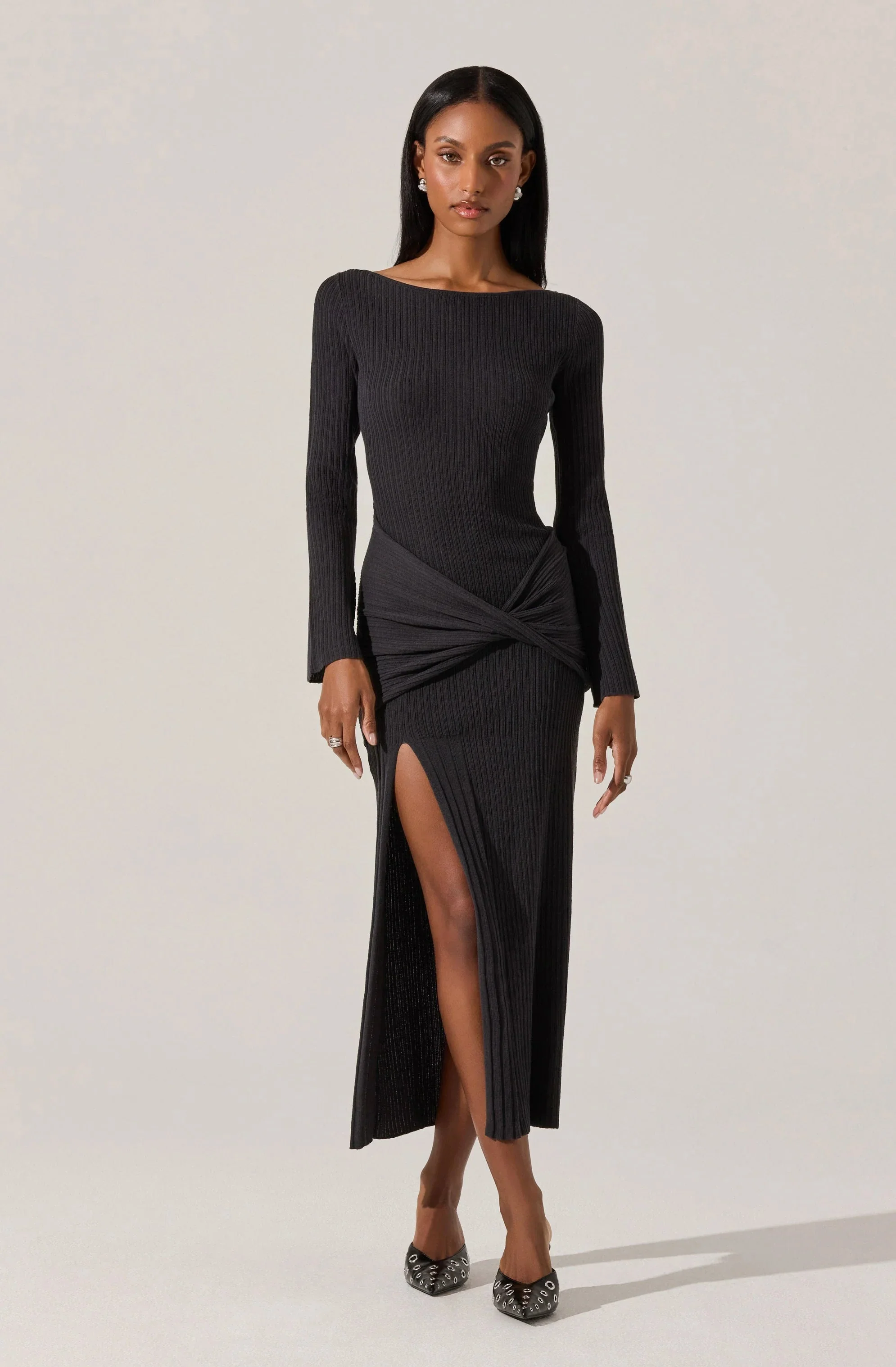 Arwyn Ribbed Layered Sweater Dress