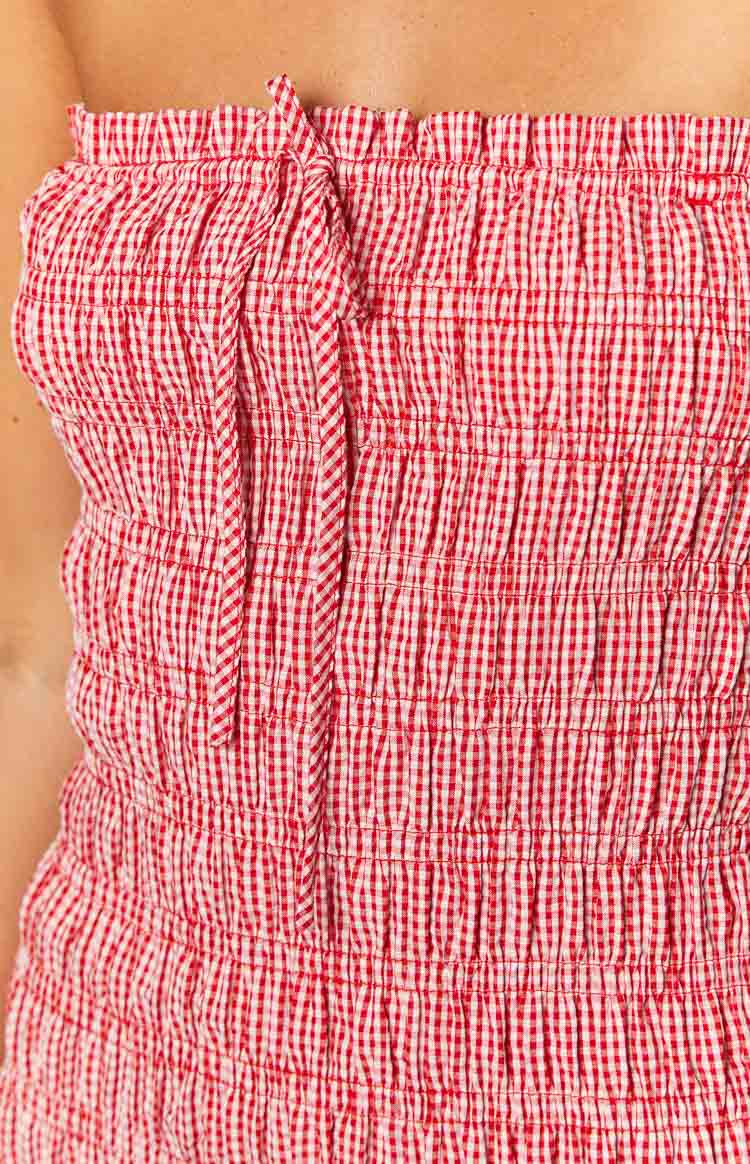 Kari Red Strapless Mini Dress