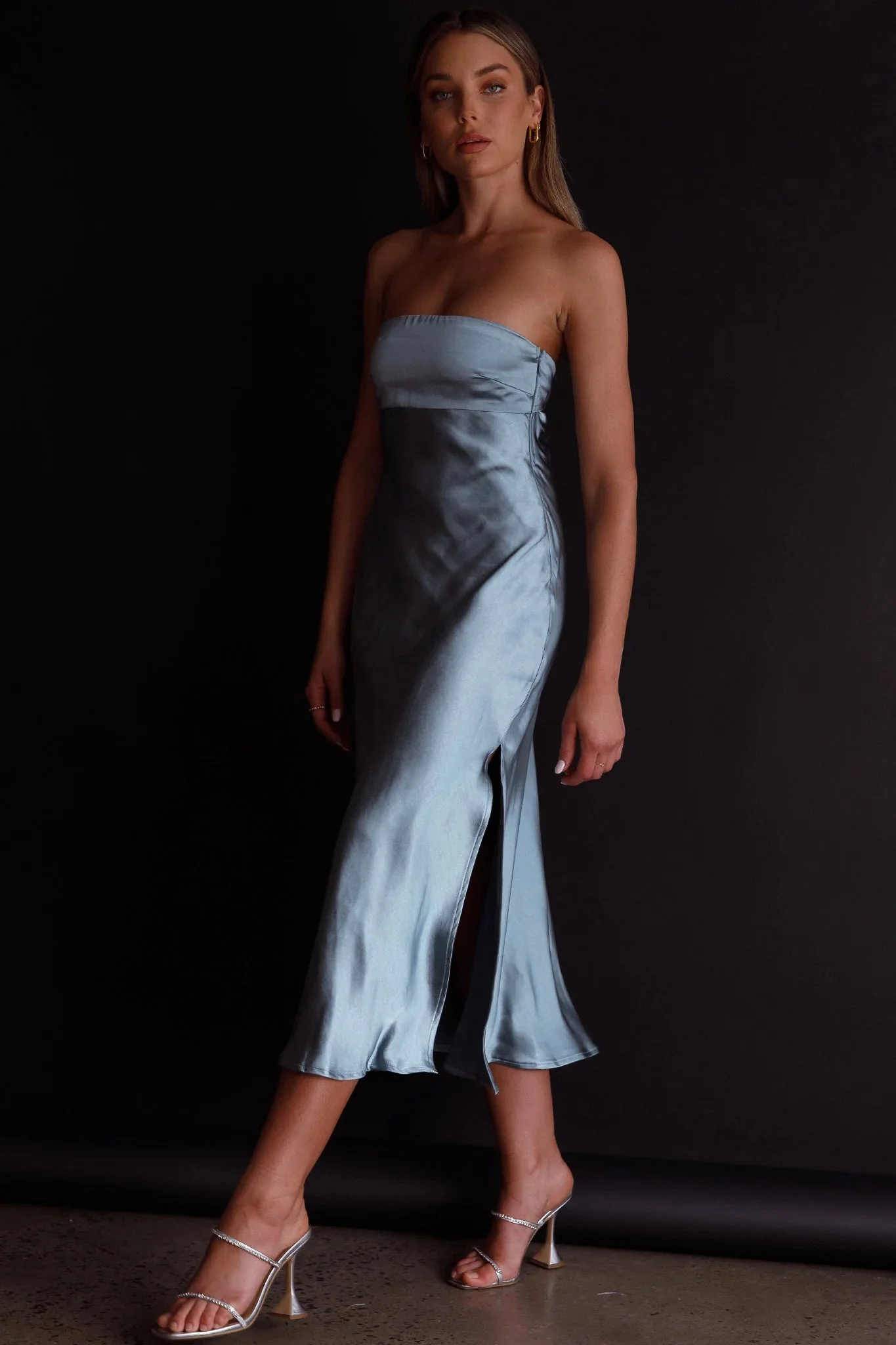 Ladies' Night Cowl Back Midi Dress Seafoam