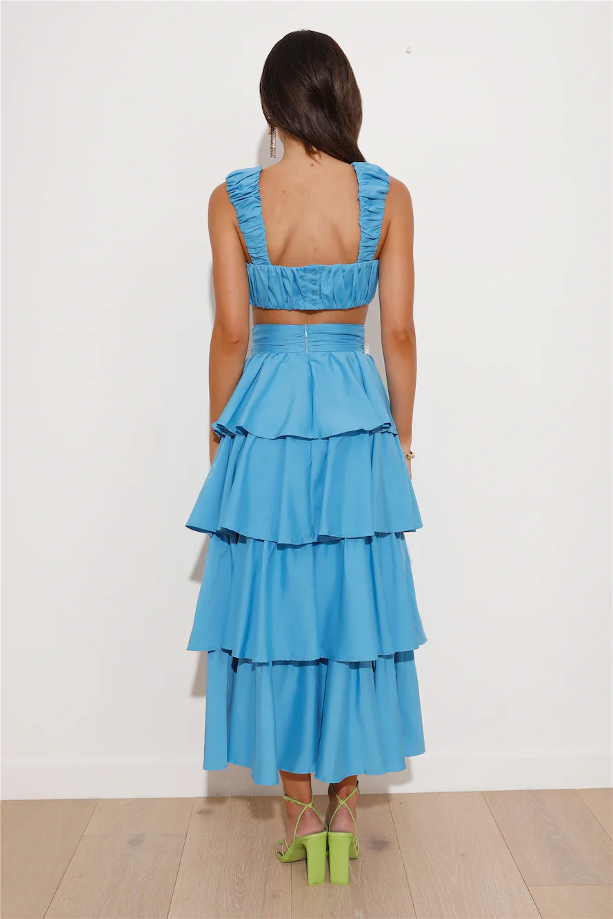 Hour To Shine Crop Top Blue