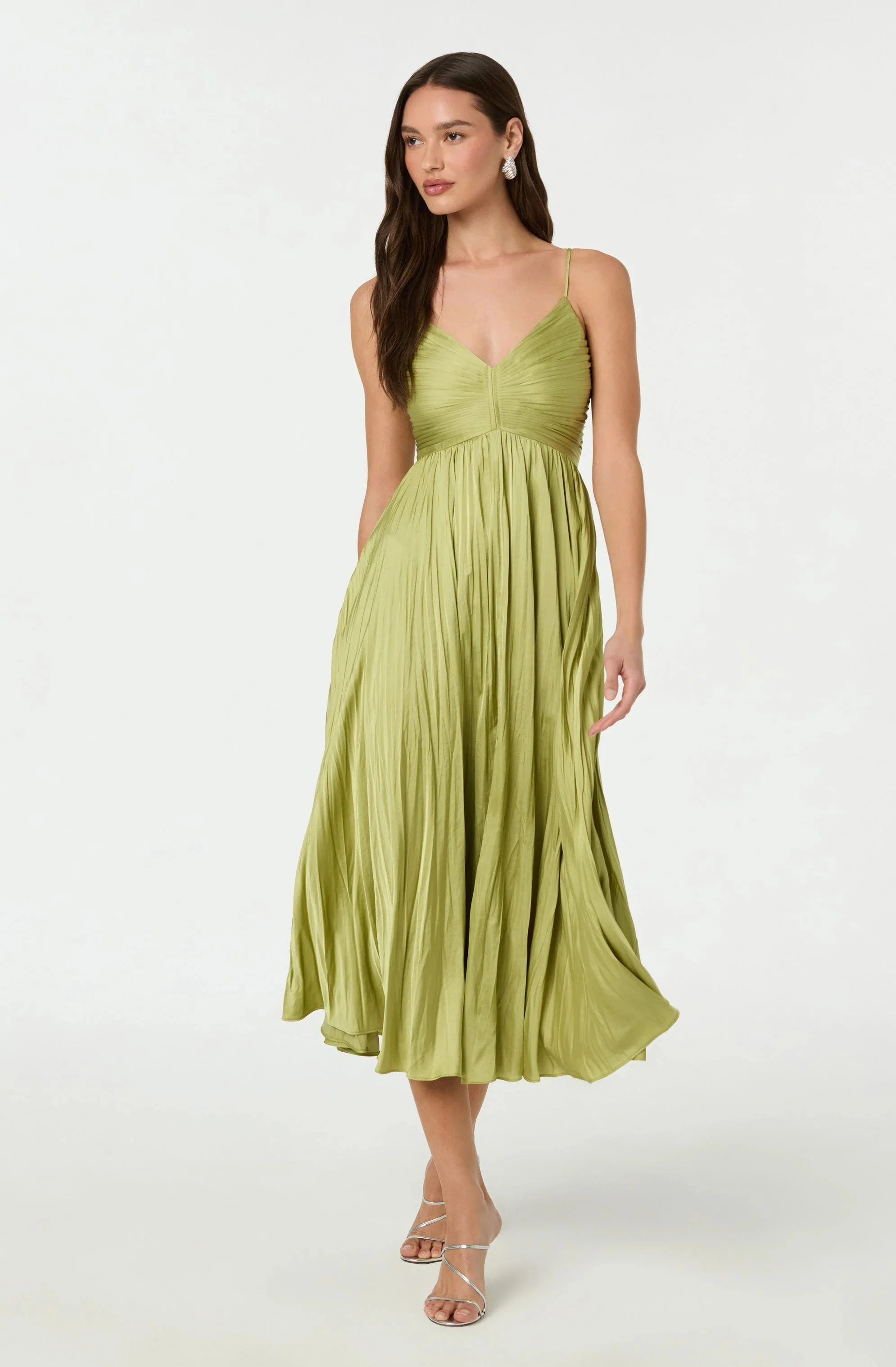 Maeve Pleated Midi Dress