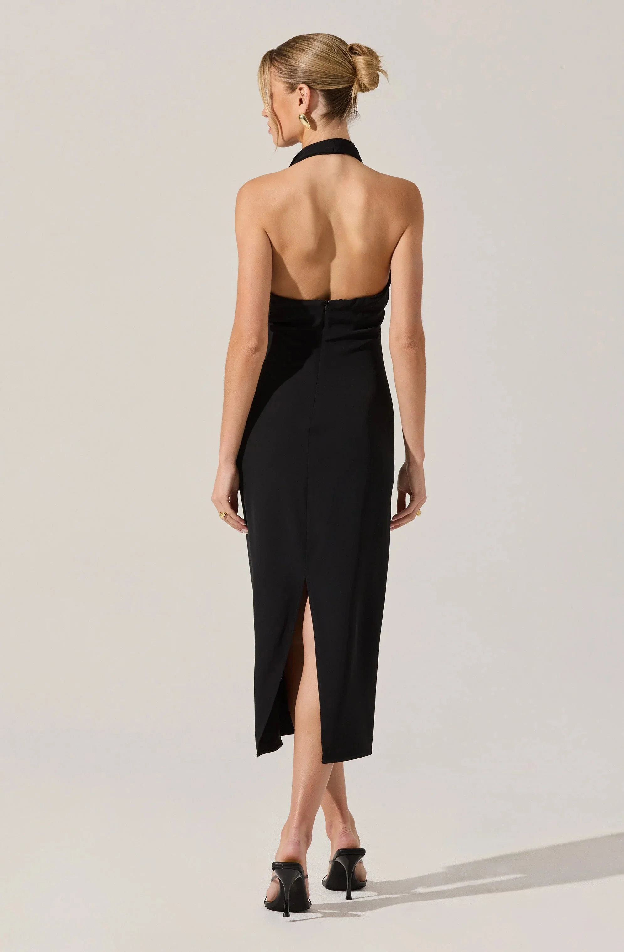 Alanna Halter Cowl Neck Dress