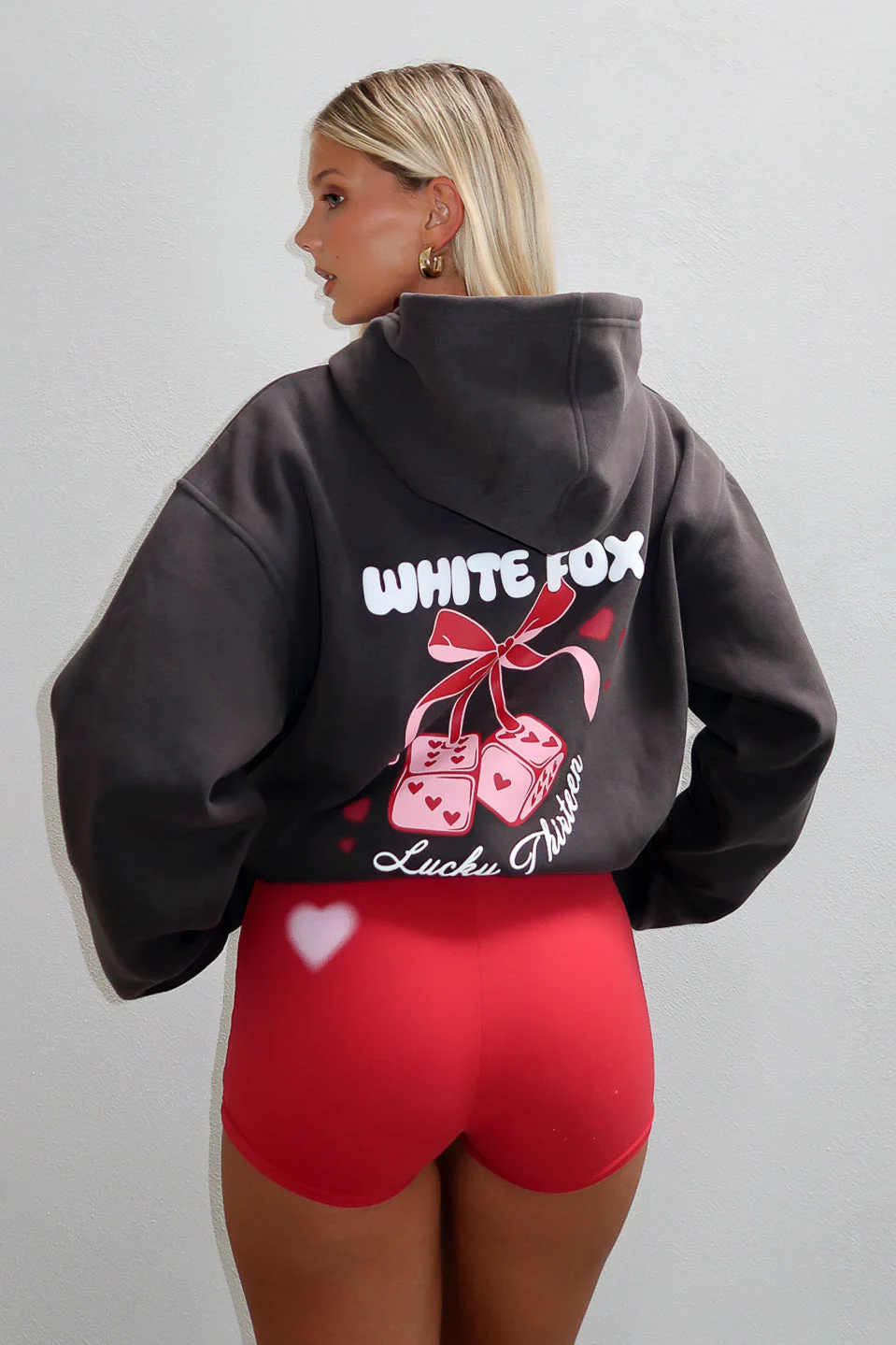 Lucky Thirteen Cheyenne Oversized Hoodie Charcoal