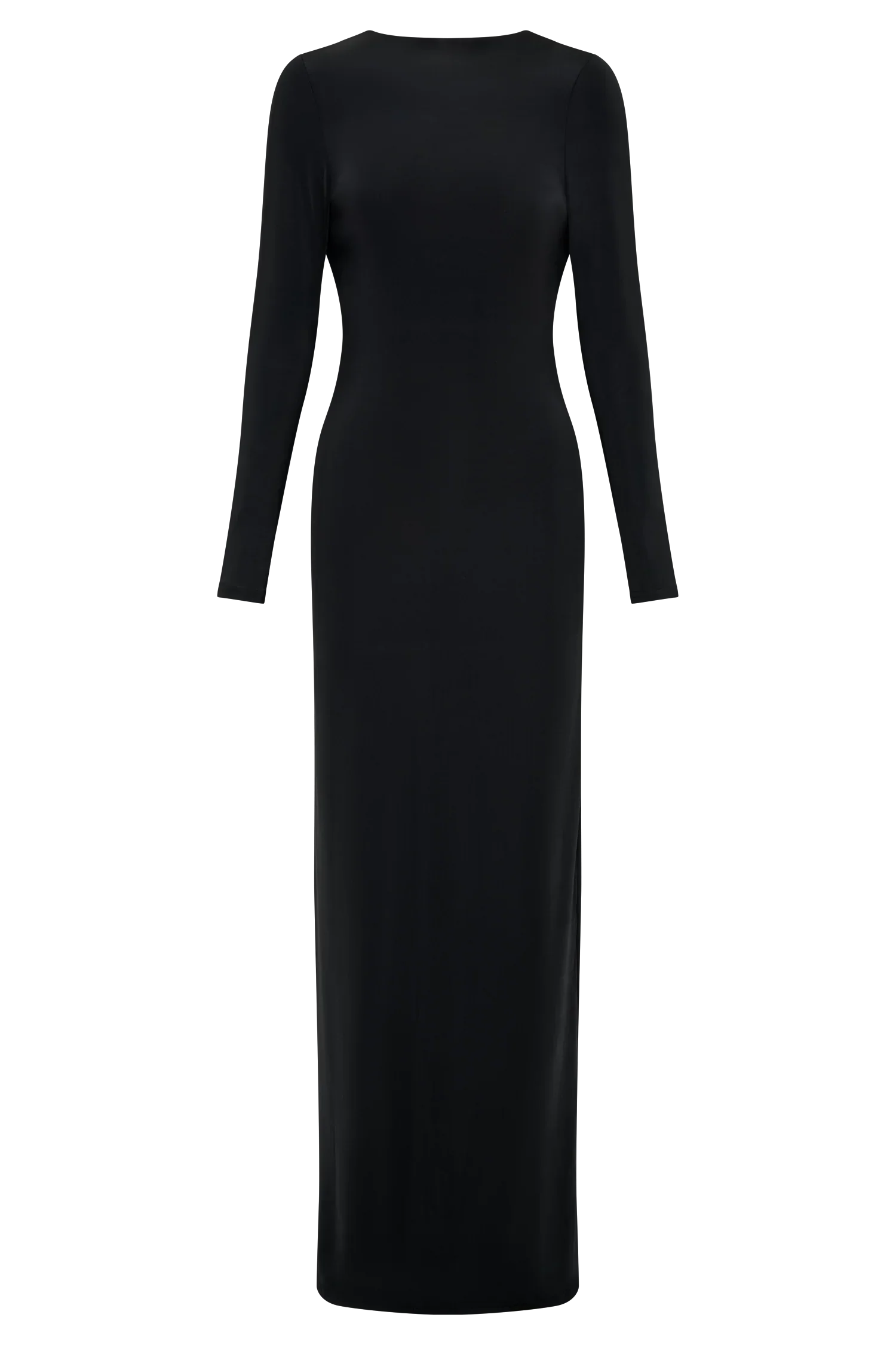 Bennett Slinky Long Sleeve Maxi Dress - Black/White