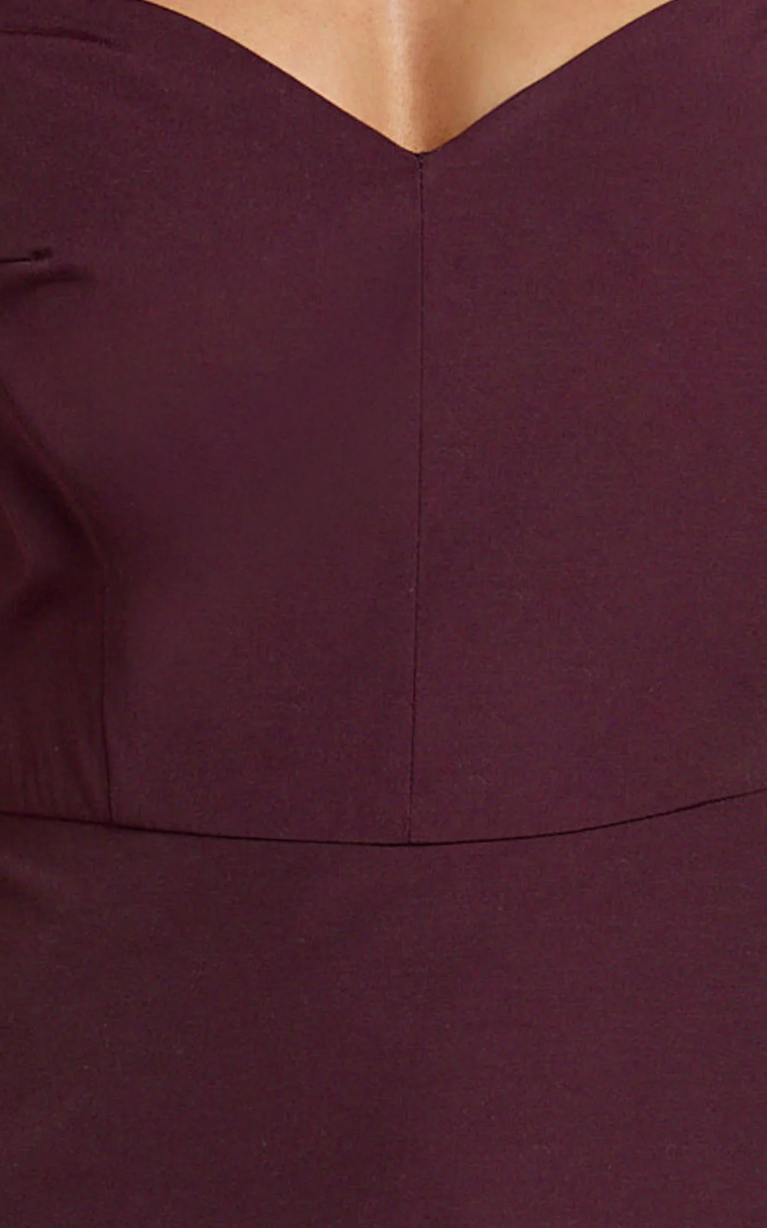 Izara Mini Dress Off Shoulder Pleated Dress in Wine