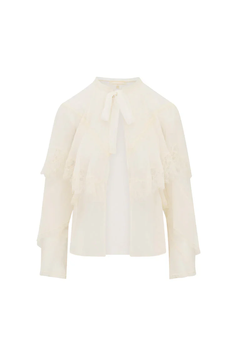 Afton Silk Lace Blouse