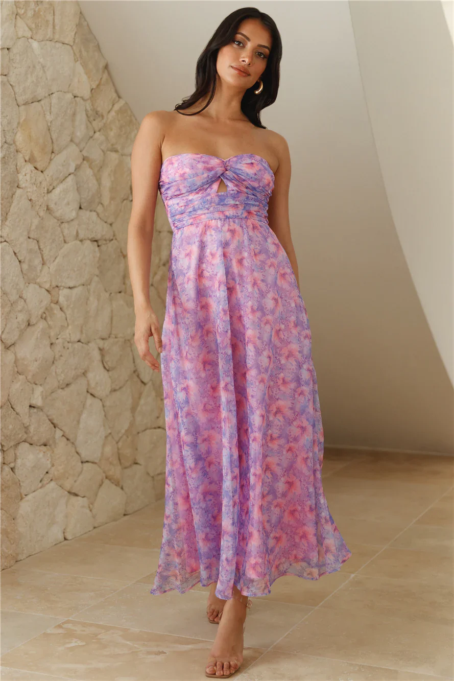 Her Fantasy Midi Dress Purple