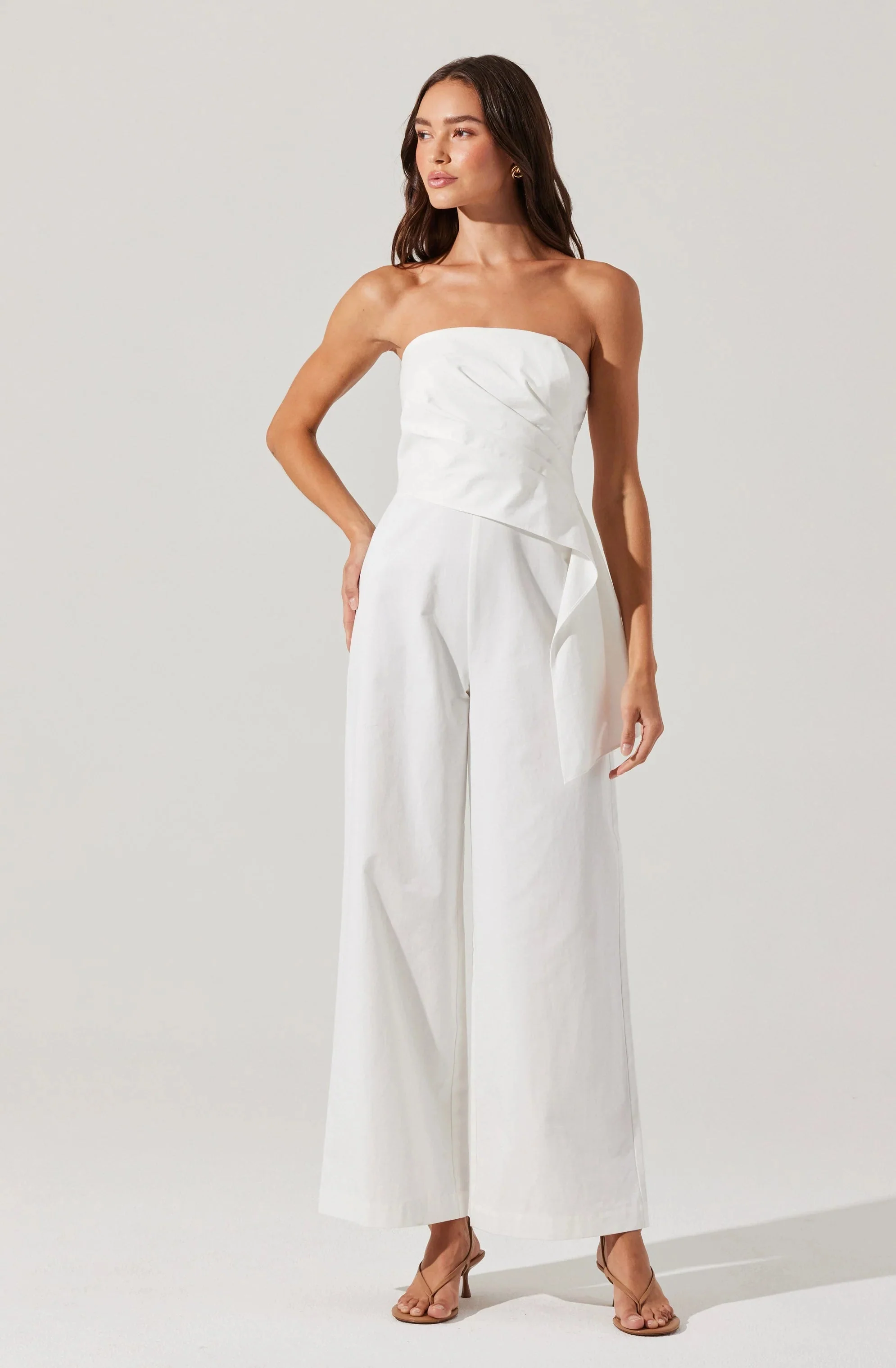 Maciel Strapless Pleated Jumpsuit