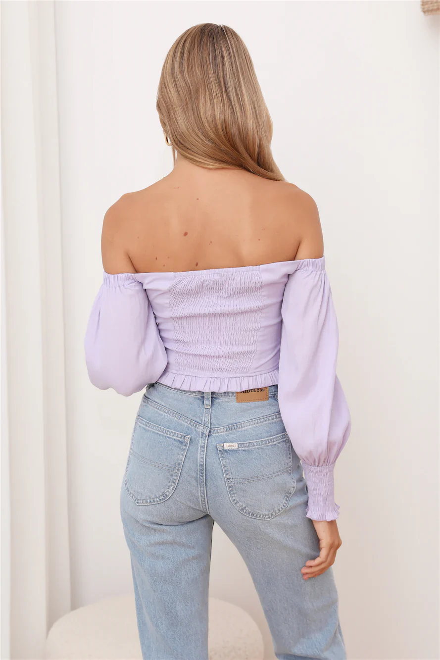 Island Stroll Crop Top Purple