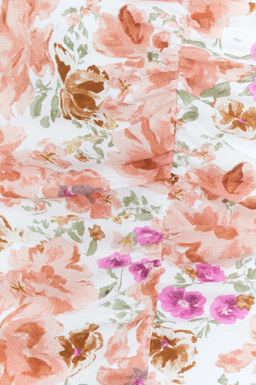 Let's Bloom Midi Dress Pink